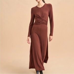 NWT brand new La Ligne Chocolate Long Sleeve Dress